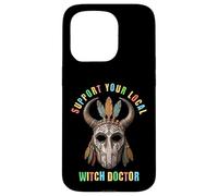 Soutenez Votre Masque de Sorcier et de chaman Local Coque pour iPhone 15 Pro