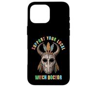 Soutenez Votre Masque de Sorcier et de chaman Local Coque pour iPhone 16 Pro Max