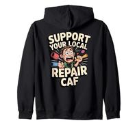 Soutenez Votre réparation Locale CAF Droit au café Sweat à Capuche