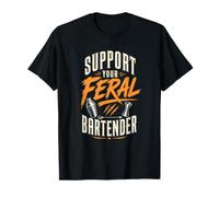 Soutenez Votre Service de Cocktail de Barman Sauvage T-Shirt