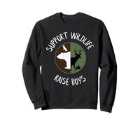 Soutenez Wildlife Raise Boys Mother's Day Funny Boy Mom Sweatshirt