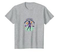 Soutenir Les athlètes féminines T-Shirt, Enfant, Gris Chiné, 10 Ans