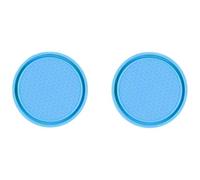 SOUTES 2 Pièces Voiture Porte-gobelet Tapis Auto pour Renault Captur II I 2020-2024, sous Verres Console Centrale Dessous de Verre Antidérapant Accessoires,D/Blue