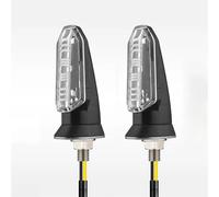 SOUTES Accessoires pour indicateurs 1/2 PIÈCES Moto Clignotant Lampe Ambre Indicateurs Lumière Universelle(2pcs transparent)