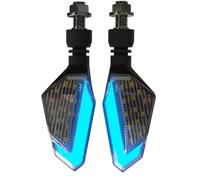 SOUTES Accessoires pour indicateurs Accessoires De Moto 2 Pièces, Clignotant DRL, Feux Jour, Indicateur, Lampe Clignotante Pour Hayabusa(Yellow Blue)