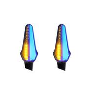 SOUTES Accessoires pour indicateurs Clignotants De Moto 2 En 1, Pièces, Indicateurs Virage Fluide Feux Signalisation, Accessoires(2PCS blue N yellow)