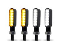 SOUTES Accessoires pour indicateurs Clignotants De Moto 8 Mm, Lampes Clignotantes Blanches Ambres Accessoires Lampe Indicateur Clignotant 12V(4Pcs Amber White)