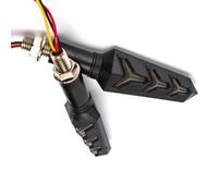 SOUTES Accessoires pour indicateurs Clignotants Universels Pour Motos, Clignotant 12V, Indicateur D'eau Qui Coule, Feux Pliables Pour(2pcs Red light)