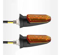 SOUTES Accessoires pour indicateurs Lampe De Moto Clignotant Ambre, Indicateurs Lumineux Universels, 1/2 Pièces(2pcs amber)