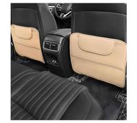 SOUTES Tapis Protection Siege Arrière Voiture pour Porsche Cayenne/Cayenne Coupe, 2 Pièces PU Cuir Dossier De Siège Coussin Impermérable Interieur Accessoire,C/Beige