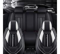 SOUTES Voiture Ensembles De Housses Siège pour Peugeot 3008 GT Line 2018-2022, PU Cuir Couvre Sieges Protection Imperméable Avant et Arrière Accessoires,C/Black~White