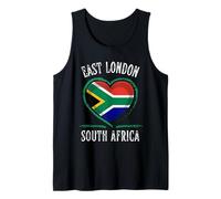South Africa Flag Heart East London City Débardeur