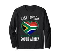 South Africa Flag Heart East London City Manche Longue