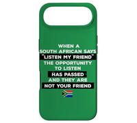 South Africa Slang Listen My Friend Luister NOU Coque pour iPhone Air