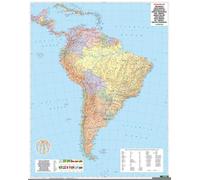 South America Map Flat in a Tube 1:8 000 000