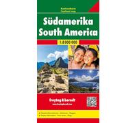 South America Map, Pleated Physical/Political 1: 8 000 000