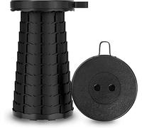 SOUTH AREA - Tabouret Pliant Polyvalent | Seau Pliable Camping et Pêche | Tabouret Pliable Portable et Léger | Charge Max 220 kg | Hauteur Réglable 7-45 cm, Le Noir