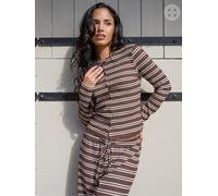 South Beach Haut South Beach rayé en maille boutonné