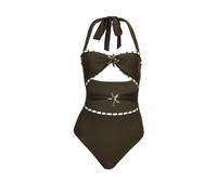 South Beach Maillot de bain kaki / blanc naturel, Taille XXL