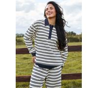 South Beach South Beach Blue Stripe Knitted Rubgy Shirt Blue Medium