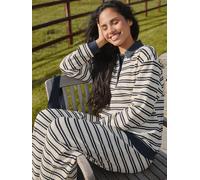 South Beach South Beach Blue Stripe Knitted Wide Leg Trousers