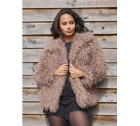 South Beach South Beach Brown Faux Fur Jacket