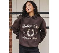 South Beach South Beach Brown Riding Club Borg Lined Hoodie