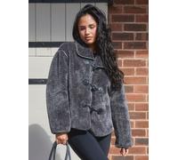 South Beach South Beach Grey Faux Sheepskin Jacket