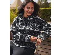 South Beach South Beach Monochrome Borg Quarter Zip Jacket