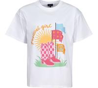 South Beach T-shirt oversize bleu clair / jaune / rose / blanc, Taille XL