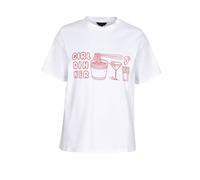 South Beach T-shirt rose / blanc, Taille L