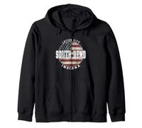 South Bend Indiana Drapeau américain Vintage Sweat à Capuche