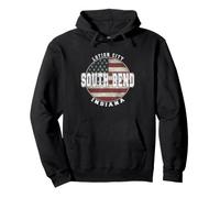 South Bend Indiana Drapeau américain Vintage Sweat à Capuche