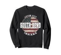 South Bend Indiana Drapeau américain Vintage Sweatshirt