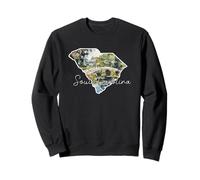 South Carolina Art Aquarelle de l'État de Caroline du Sud Sweatshirt