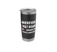 South Carolina Wherever I May Roam My Heart Remains In Gobelet isotherme en acier inoxydable double paroi