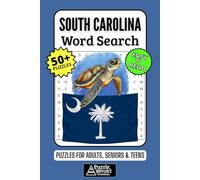 South Carolina Word Search Puzzle Book: 50+ Fun & Easy-to-Read Puzzles Exploring The Palmetto State, Charleston & Coastal Charm, Gift for South Carolinians & Visitors, Adults, Seniors & Teens
