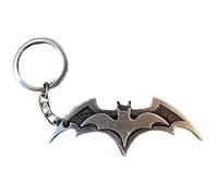 South Coast Jewellery Porte-clés en métal avec logo Batarang Batarang Batman pour sac, trousse, breloque, pendentif, fermeture éclair, Argent 1., 10cm