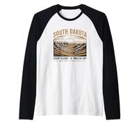 South Dakota Vintage du Dakota du Sud et Ciel Éternel Manche Raglan