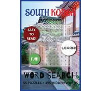 South Korea Word Search Puzzle Book: Word Searches with Easy to Read Print about South Korea, Korean Words, Culture and More | 6x9 inches, 110 pages | ... Gift for Vacations, Holidays and Free Times
