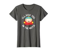 South Park Cartman Kick You in The Nuts T-Shirt, Femme, Asphalte, L