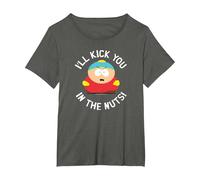 South Park Cartman Kick You in The Nuts T-Shirt, Femme Grandes Tailles, Asphalte, 5X