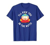 South Park Cartman Kick You in The Nuts T-Shirt, Homme, Bleu Royal, M
