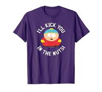 South Park Cartman Kick You in The Nuts T-Shirt, Homme, Violet, M