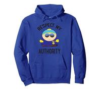 South Park Cartman Respect My Authority Sweat à Capuche, Unisexe pour Adultes, Bleu Royal, XL