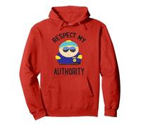 South Park Cartman Respect My Authority Sweat à Capuche, Unisexe pour Adultes, Rouge, M