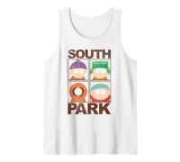 South Park Character Grid Distressed Funny Cartoon Débardeur