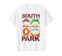South Park Character Grid Distressed Funny Cartoon T-Shirt