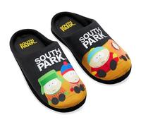 South Park Chaussons Mules Homme, Antidérapants et Confortables - Cadeau Homme (Noir/Multicolore, 46 EU)