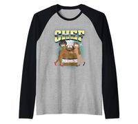 South Park Chef with Ladies Vintage Chrome Logo Cartoon Manche Raglan